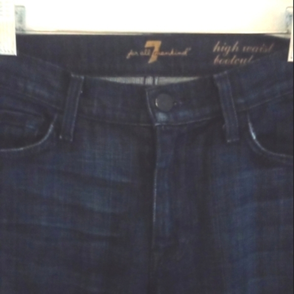 7 For All Mankind Dark Blue Boot Cut Jeans - Picture 2 of 10